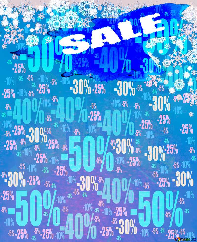  Christmas Snowflakes frame blue winter sale banner template design background Store discount dark background. №40659