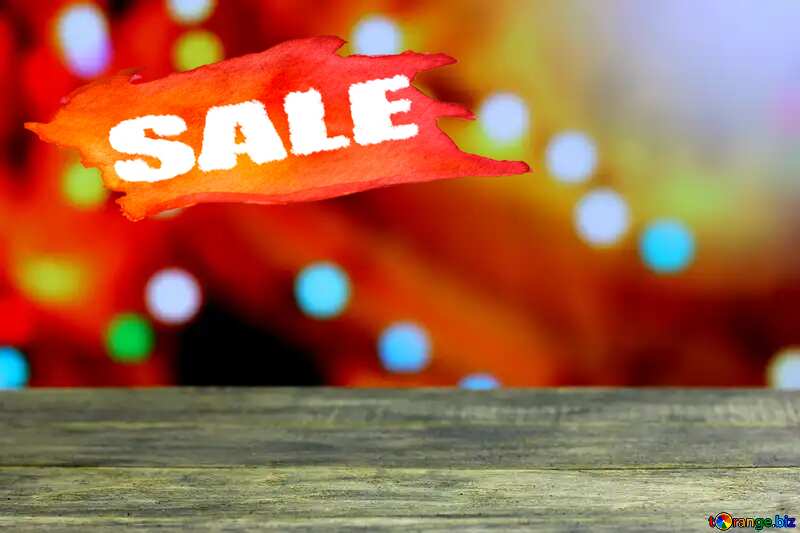 Sale Clean wooden table with blurred background New Year №48071