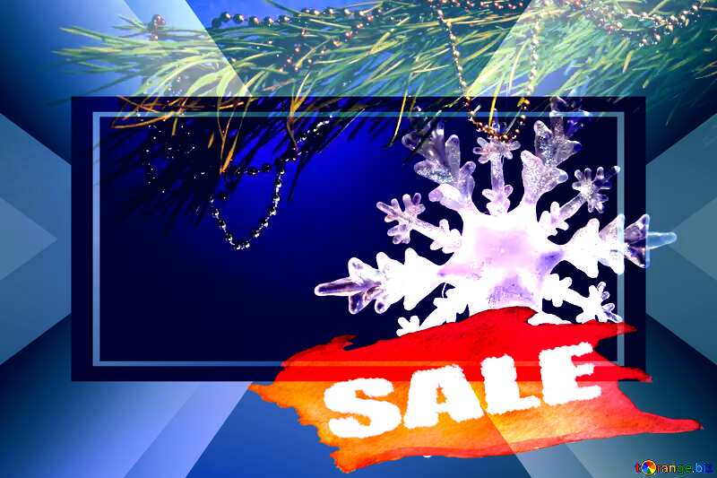 Winter sale snowflake place for  text banner business design №2393
