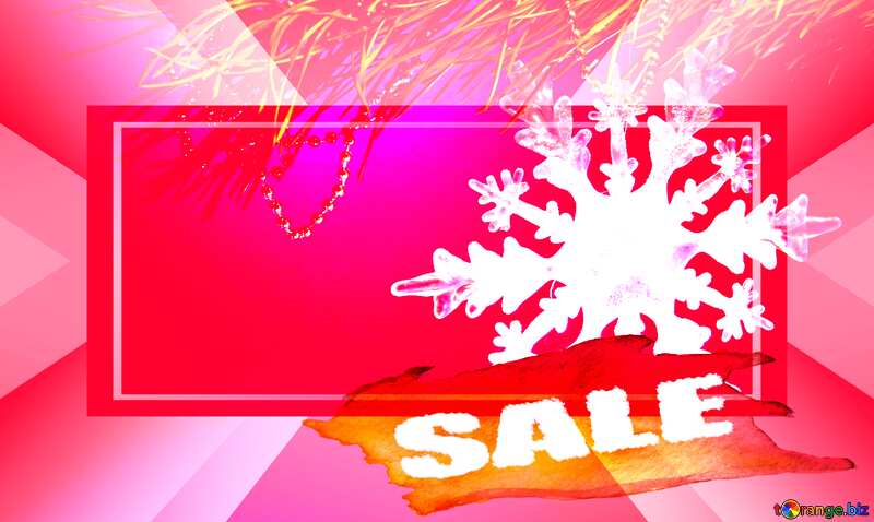 Winter sale snowflake  bottom banner business responsive design №2393