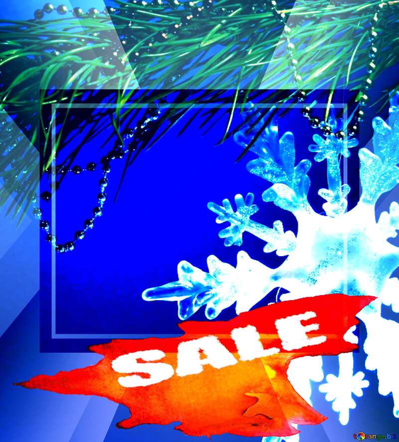 Winter sale snowflake  snow template discount promotion №2393