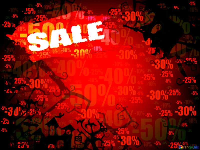  Halloween background Template Sales Discount Store discount dark background. №40580