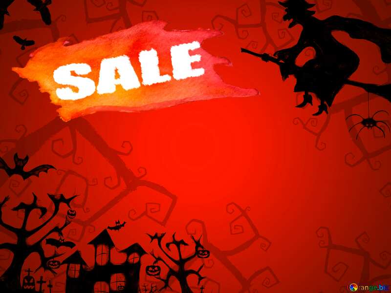 Halloween background Template Sales Discount №40580