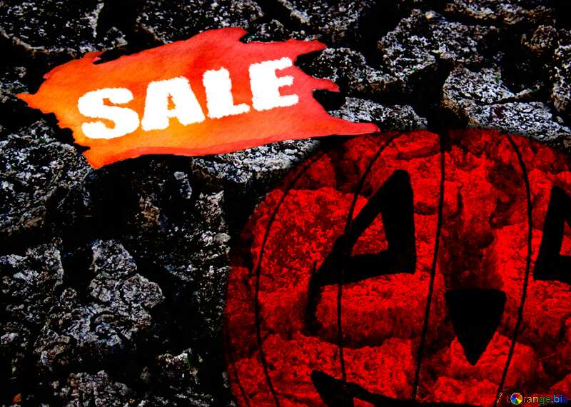 Background card for sales on Halloween №33623