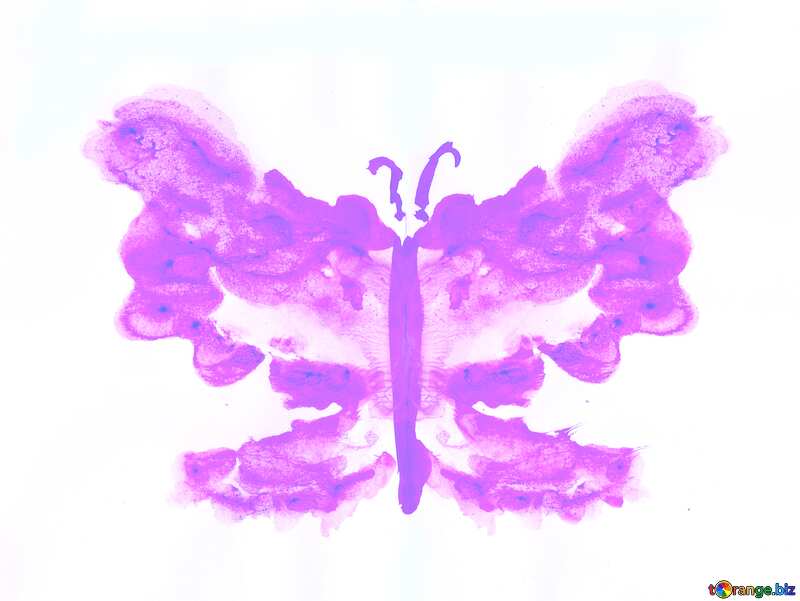 The painting butterfly pink №42692