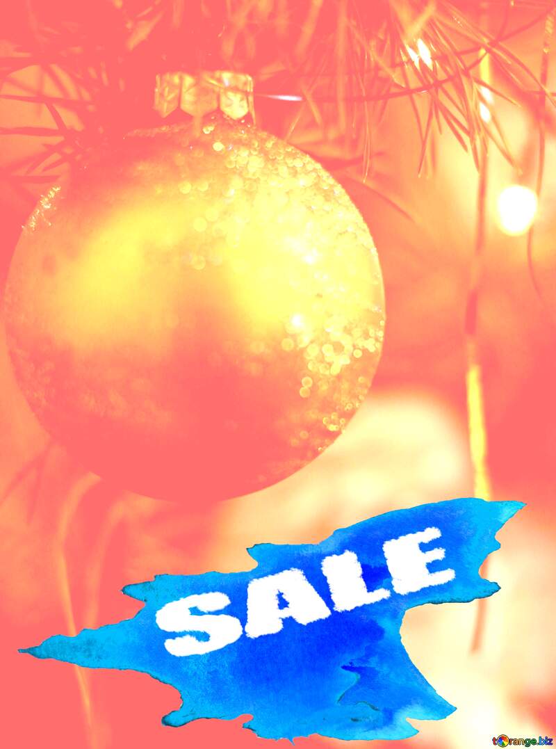 Christmas background blurred Sale poster promo template №37165
