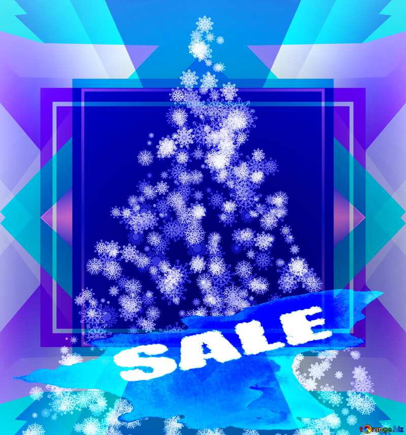 Christmas sale winter background №40736