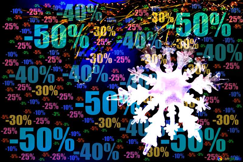 Winter sale snowflake place for text banner business design Store discount dark background. №2393
