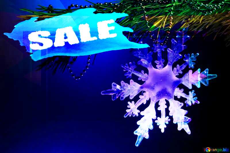 Winter sale snowflake  responsive design template №2393
