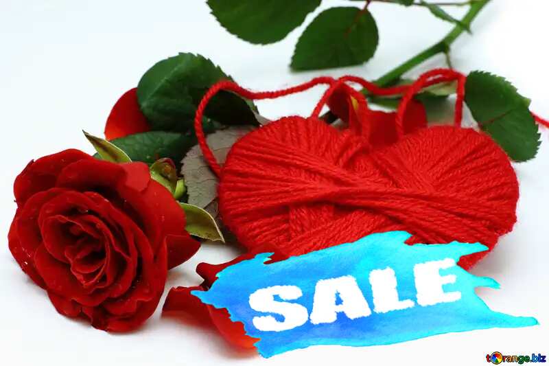 Sale background Rose Flower Heart love valentines day sales №16856