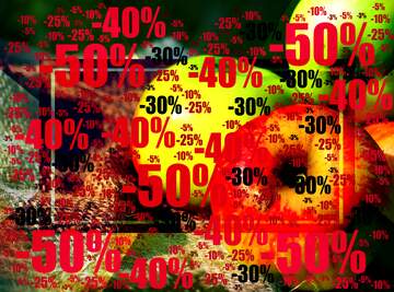 FX №196881 Autumn Sale offer discount template Apples Background