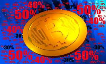 FX №196031  Sale offer discount template Abstract Bitcoin Coin