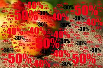 FX №196880 Background with apples Sale offer discount template