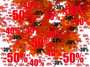 FX №196981 Autumn background Sale offer discount template