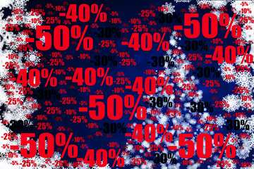 FX №196535 Christmas background Sale offer discount template