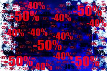 FX №196551 Blue Christmas frame Sale offer discount template
