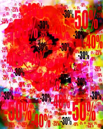 FX №196283  Sale offer discount template Poppy Flower Background