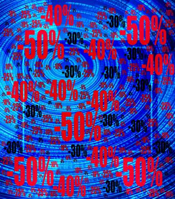 FX №196190  Sale offer discount template Blue Background Futuristic Data Digital Design