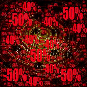 FX №196203  Red Digital marketing background Sale offer discount template