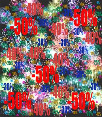 FX №196672  Background fireworks overlay bokeh background Sale offer discount template