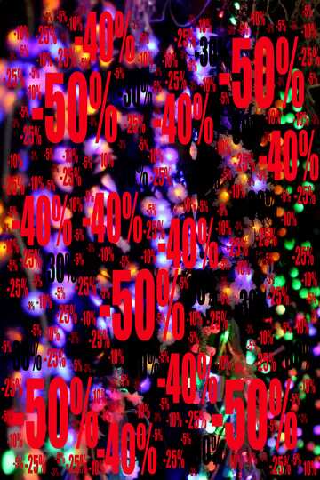 FX №196353 Colored lights Christmas light background Sale offer discount template