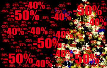 FX №196560  Christmas tree clipart Sale Background Sale offer discount template