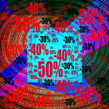 FX №196194 Digital Binary data. Futuristic infographic background Sale offer discount template