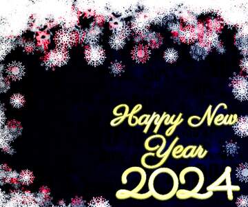 FX №196540 New year 2024 blue background with snowflakes Sale offer discount template