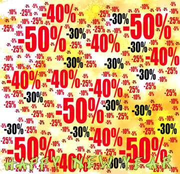 FX №196552 Yellow background Christmas and new year Sale offer discount template