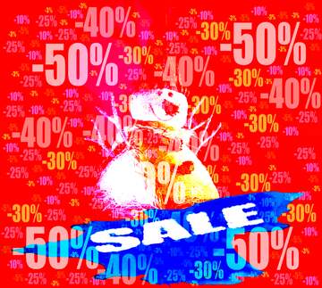 FX №196006  New Year. Snowman Template Frame Sale background Store discount dark background.