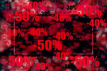 FX №196532 Red Winter background with snowflakes Sale offer discount template Business Layout Design