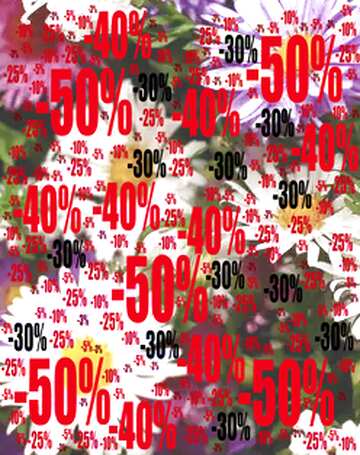 FX №196811 Floral background Sale offer discount template Flowers