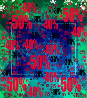 FX №196594  frame template Christmas background Sale offer discount template