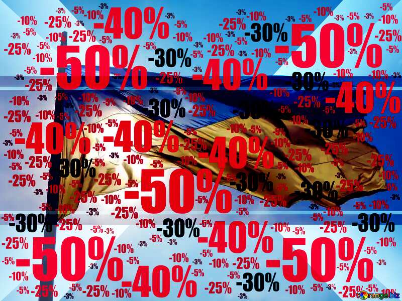  Sale offer discount template Ukraine Background Flag №51271