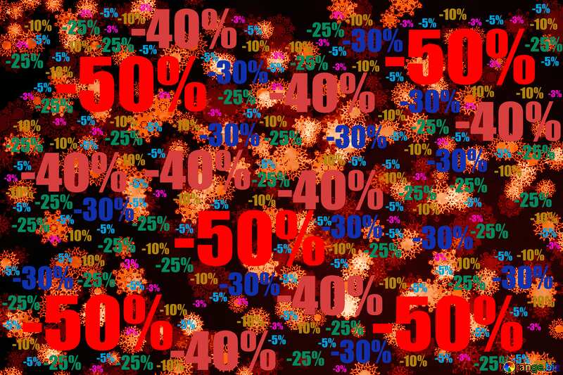  Background red snowflakes Sale offer discount template №40699