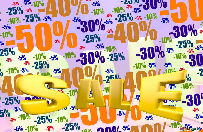  Store discount background. Sales discount promotion sale made of realistic 3d Gold letters collection for your unique selling poster, banner, discount, ads. №51545