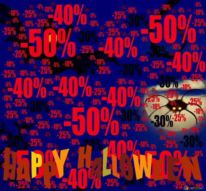 halloween promo card background Sale offer discount template №40474