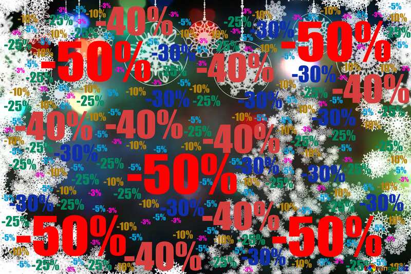  Background for Christmas sales Sale offer discount template №40693