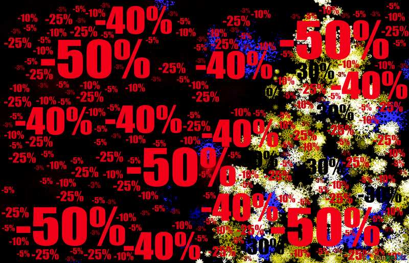  Christmas tree clipart Sale Background Sale offer discount template №40701