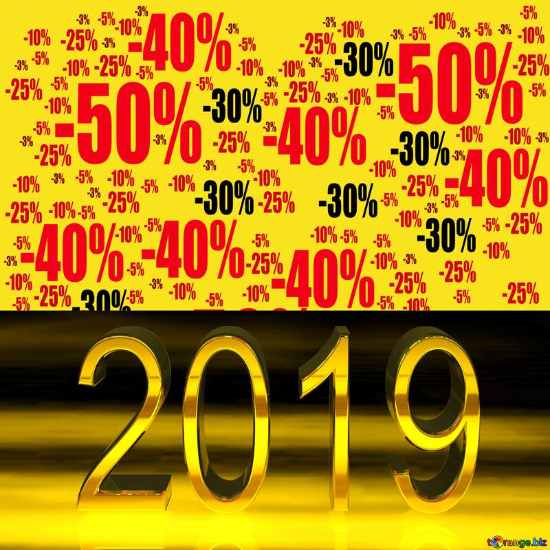  2019 Digits Greeting Background happy new year Sale offer discount template №49669