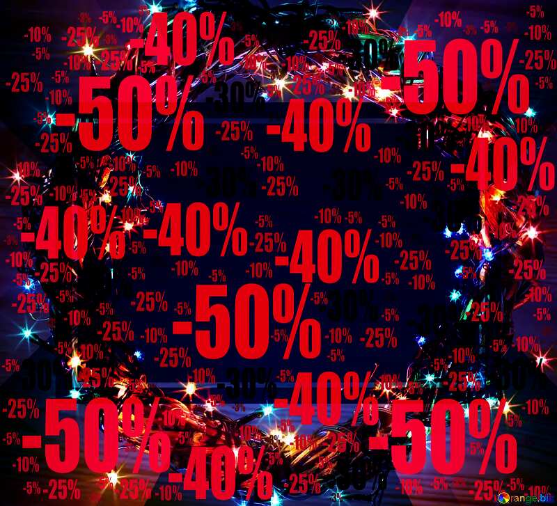 Christmas wreath sales background with space for text Sale offer discount template №48021