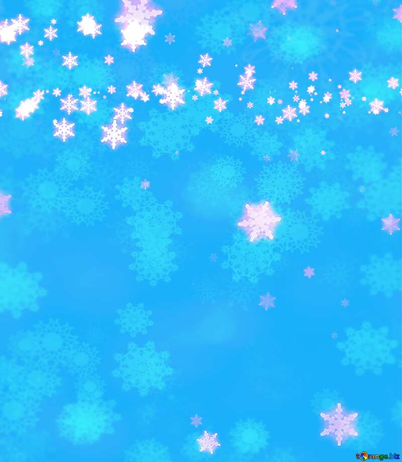 Light blue  background falling snowflakes №40011