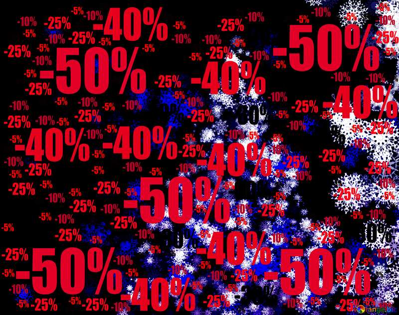 Christmas tree clipart Hot Sales Frame Background Shop promo dark background. Winter Sale offer discount template №40701