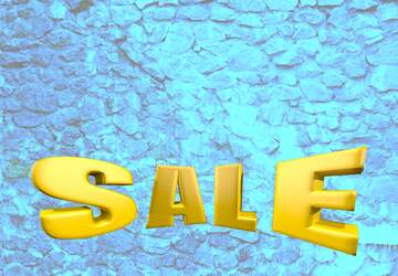 FX №197867  Sales promotion 3d Gold letters sale background Blue Stone Template
