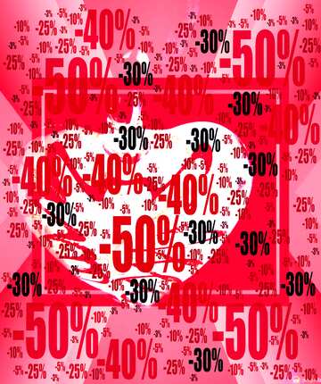FX №197152  Sale offer discount template Heart Background Design