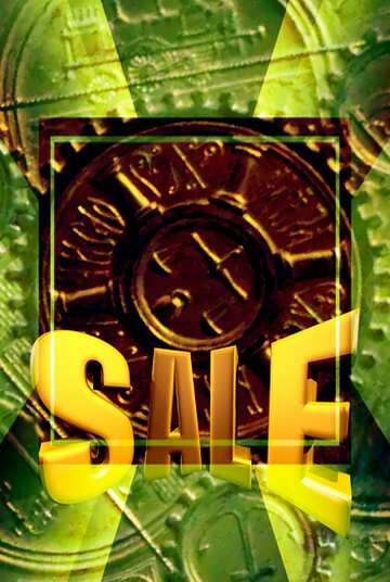 FX №197897  Sales promotion 3d Gold letters sale background Scientist Steampunk Template