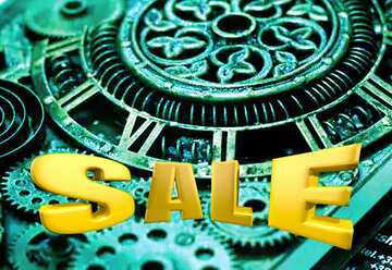 FX №197672  Sales promotion 3d Gold letters sale background Steampunk Template