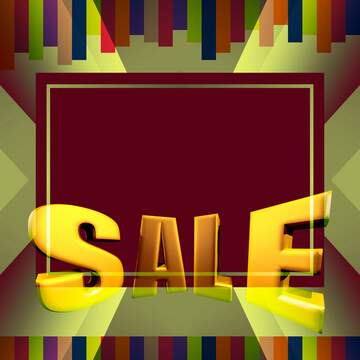 FX №197485  Sales promotion 3d Gold letters sale background Template Business Retro