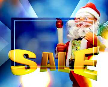FX №197717  Sales promotion 3d Gold letters sale background Santa Claus Design Banner Template