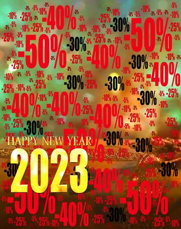 FX №197279 Christmas 2023 background Sale offer discount template